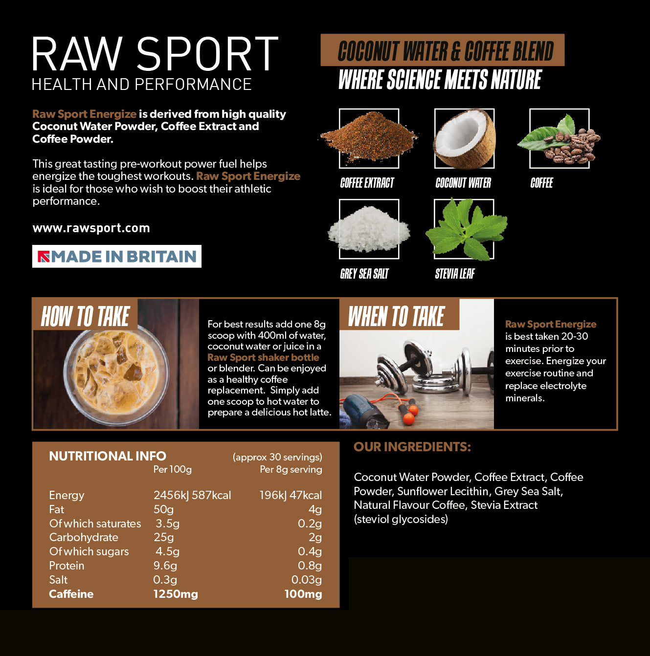 Pre Workout Energize Coffee 240g