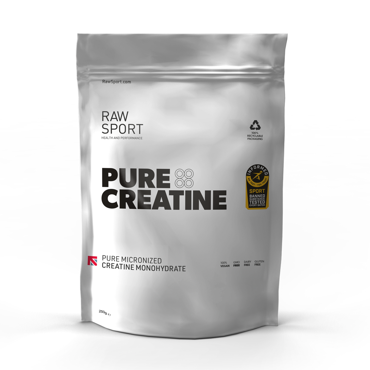 Vegan Creatine Monohydrate 250g Pure