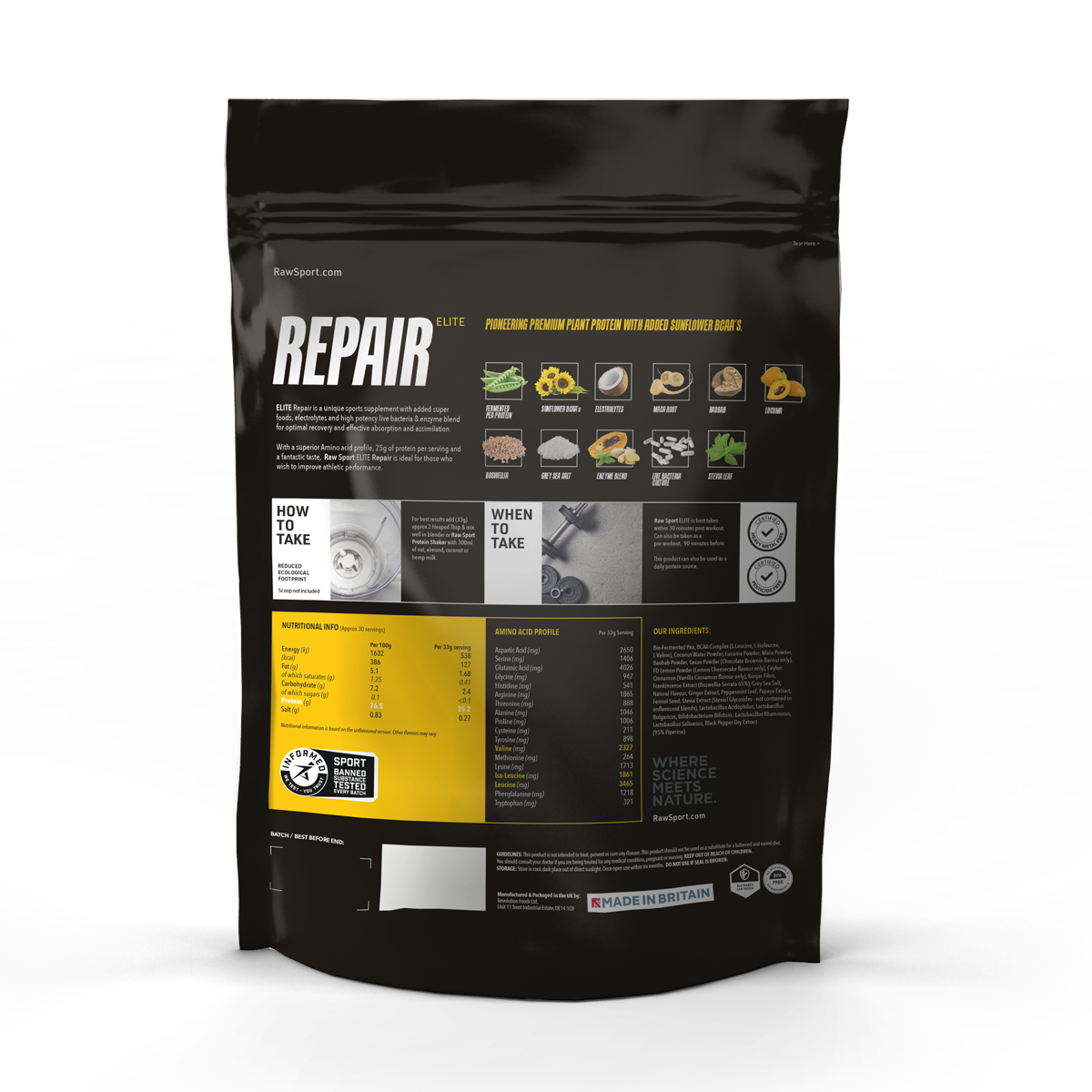 Elite Repair Protein Powder - Revolution Foods (pioneers in plant nutrition)