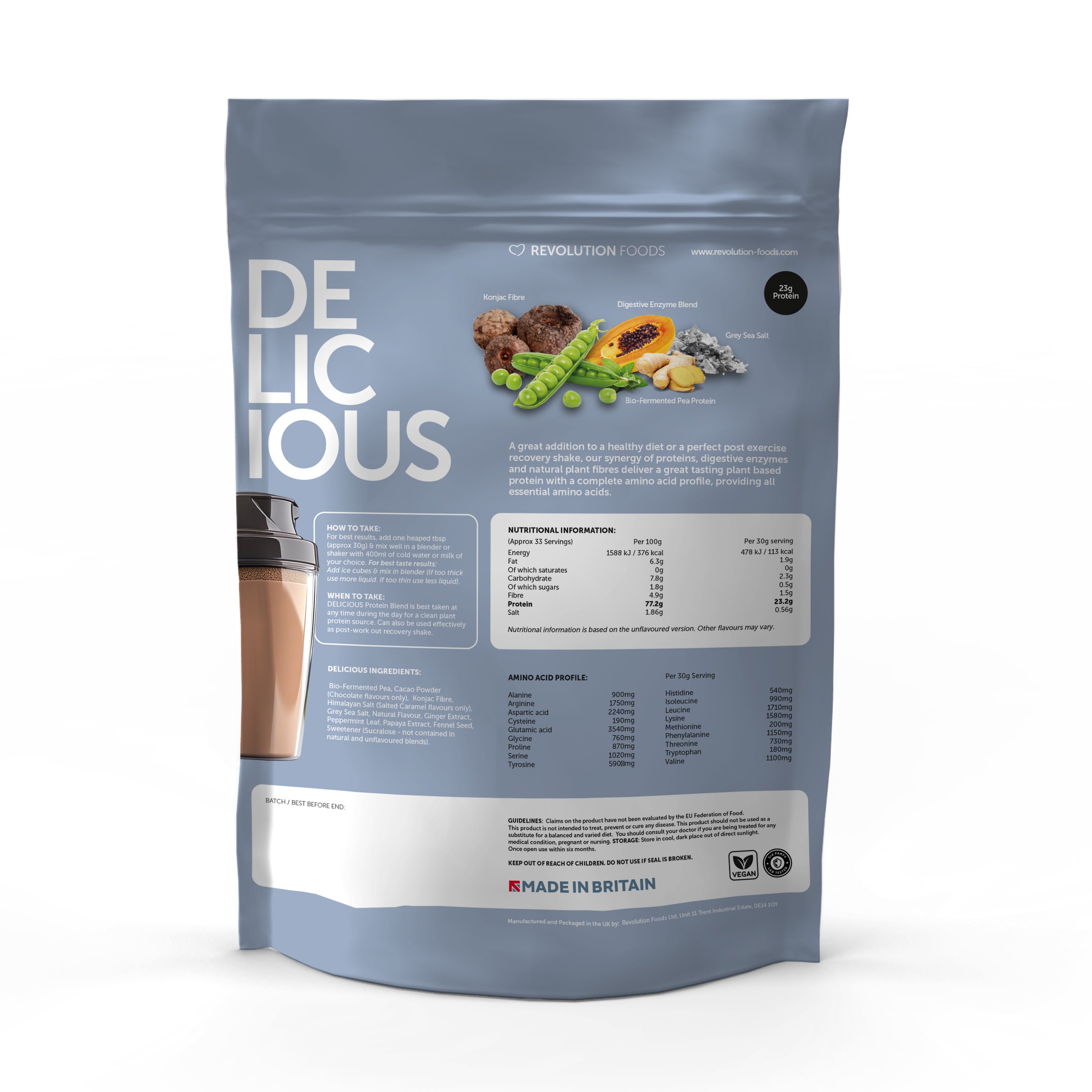 Delicious Protein Shake - Revolution Foods (pioneers in plant nutrition)