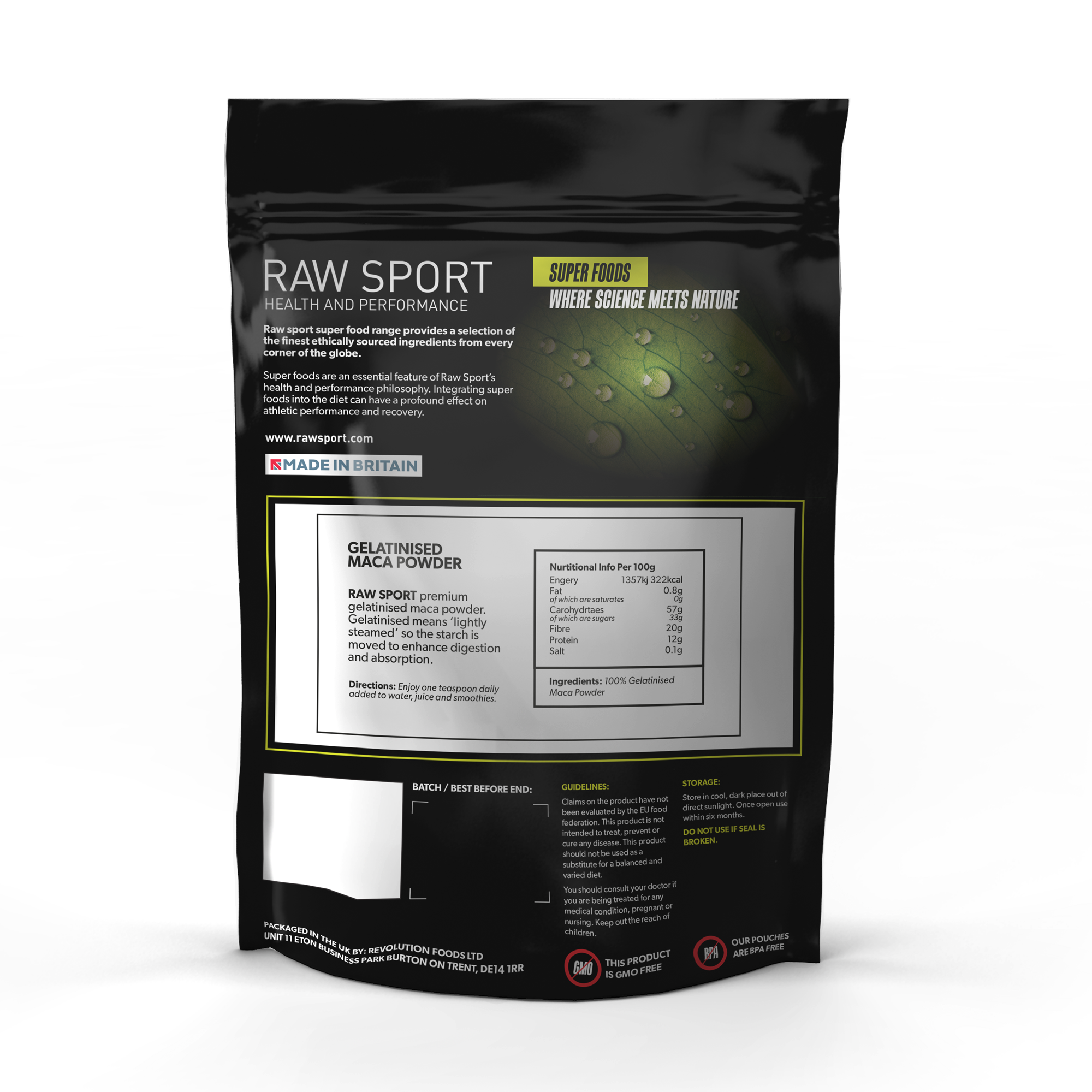 Gelatinised Maca Powder 250g organic