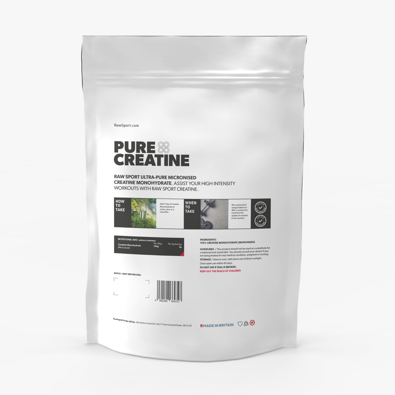 Creatine Monohydrate 500g - Revolution Foods (pioneers in plant nutrition)